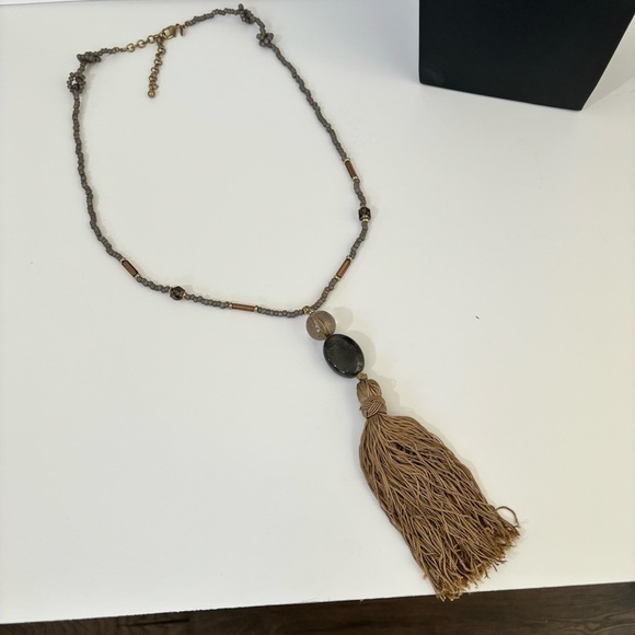 Chico’s Vintage super long real stone with asset necklace - Picture 7 of 12